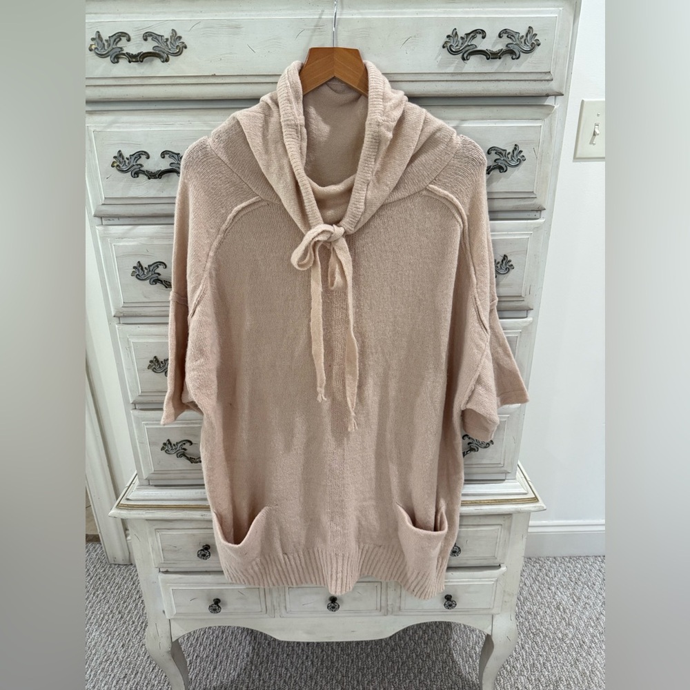 Lime And Chili Sweater Pink Blush Cowl Neck Short Sleeve Small/ Medium
